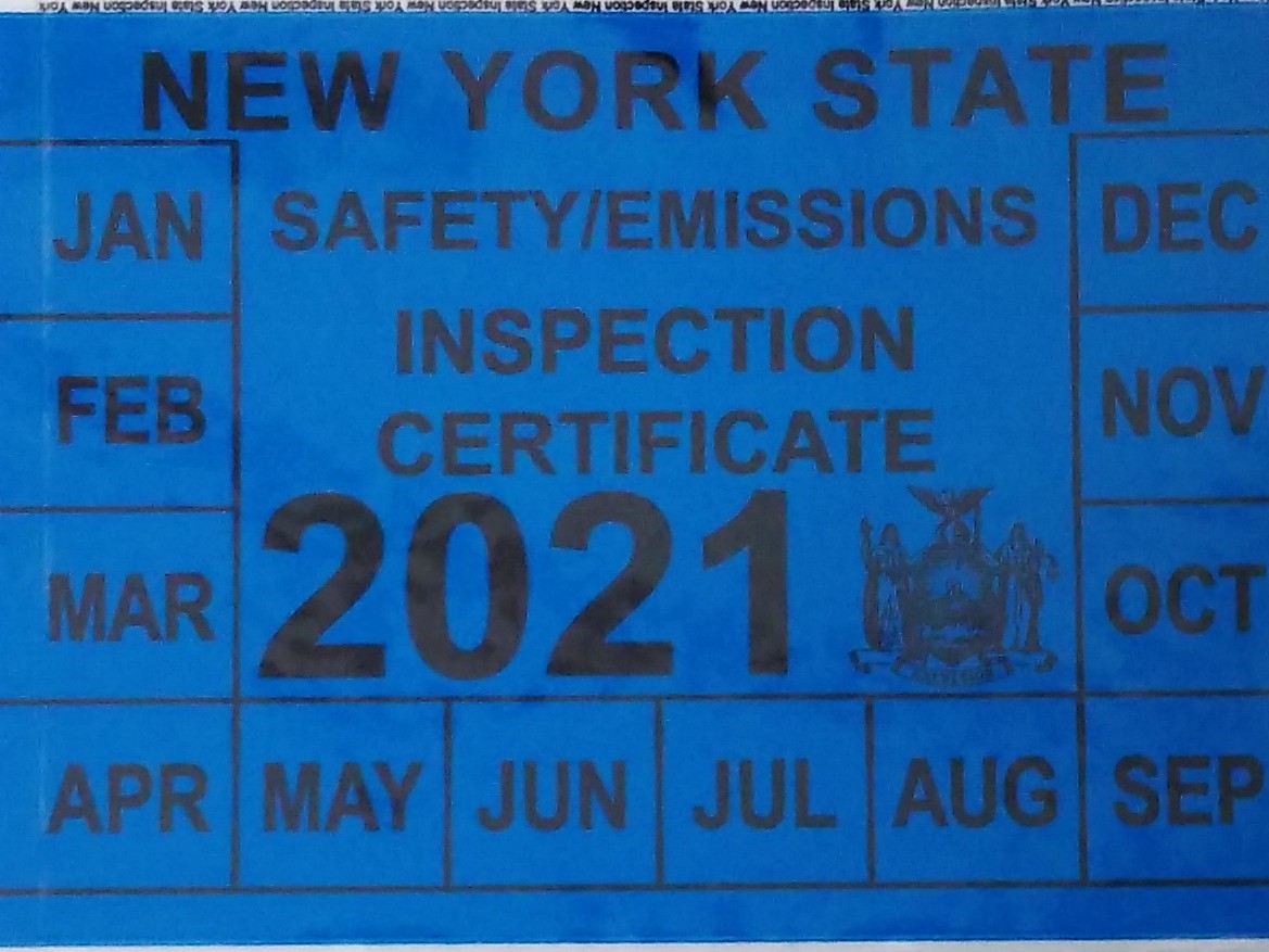 What Color Is The 2021 Nys Inspection Sticker Kathleen Brown's